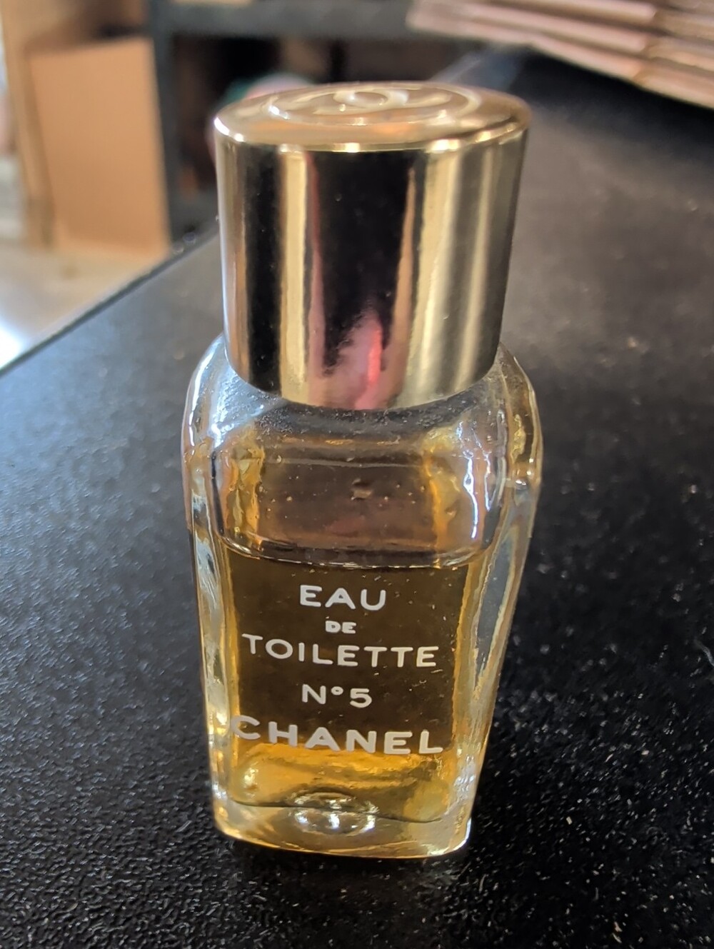 Vintage Chanel No. 19 Eau de Toilette Miniature Perfume Bottle Estate